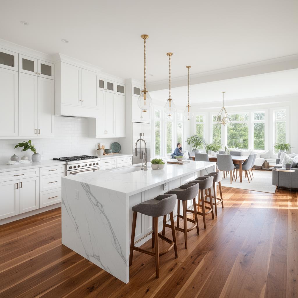 A bright, staged kitchen ready for buyers
